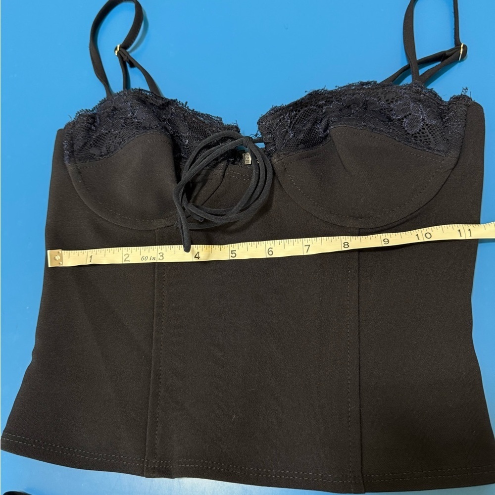 Edikted Navy Ruffle Mini Skirt And Top Set. Perfect Condition. Size XS - Picture 9 of 12
